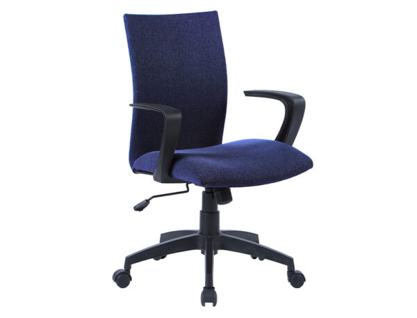 Silla giratoria q-connect base nylon regulable en altura 895+110mm alto 580mm ancho 550mm profundidad azul