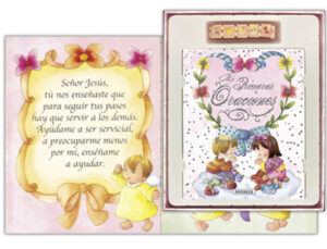 Libro mis primeras oraciones con pulsera rosa