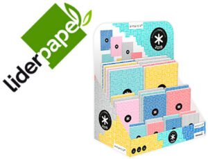 Expositor liderpapel antartik sobremesa carton lote cerrado cuadernos trending topic 8 din a4 / 8 din a5 / 8 din a6